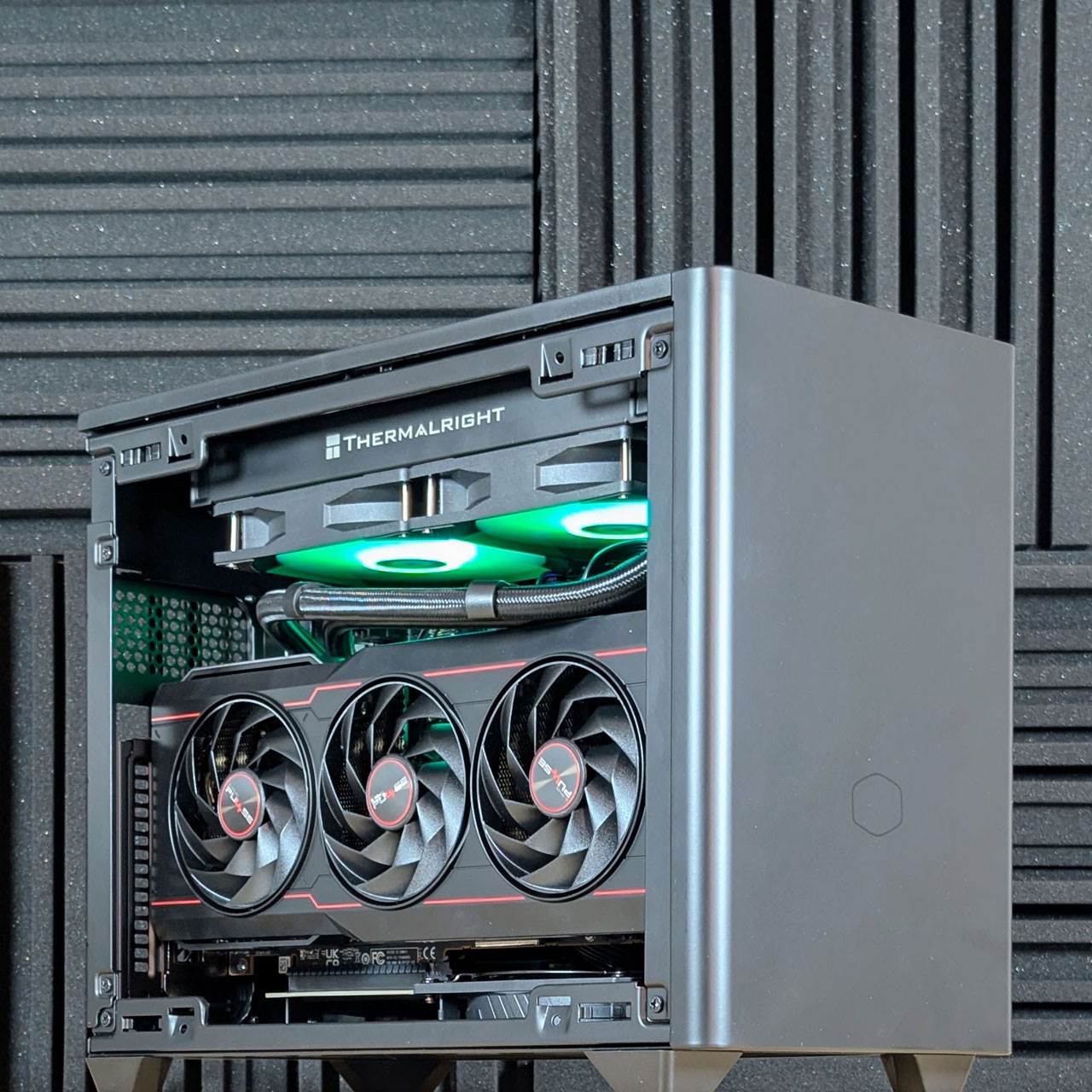 Cooler-Master-NR200P-V2-Custom-Prebuilt-SFF-Mini-ITX-Gaming-PC-closeup Cooler Master NR200P V2 Custom Prebuilt SFF Mini ITX Gaming PC closeup